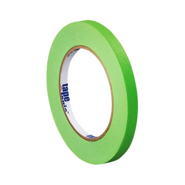 Masking Tape, 1/4x60 yd., PK144, 1/4" W x 60 yds L, Light Green, 144 PK